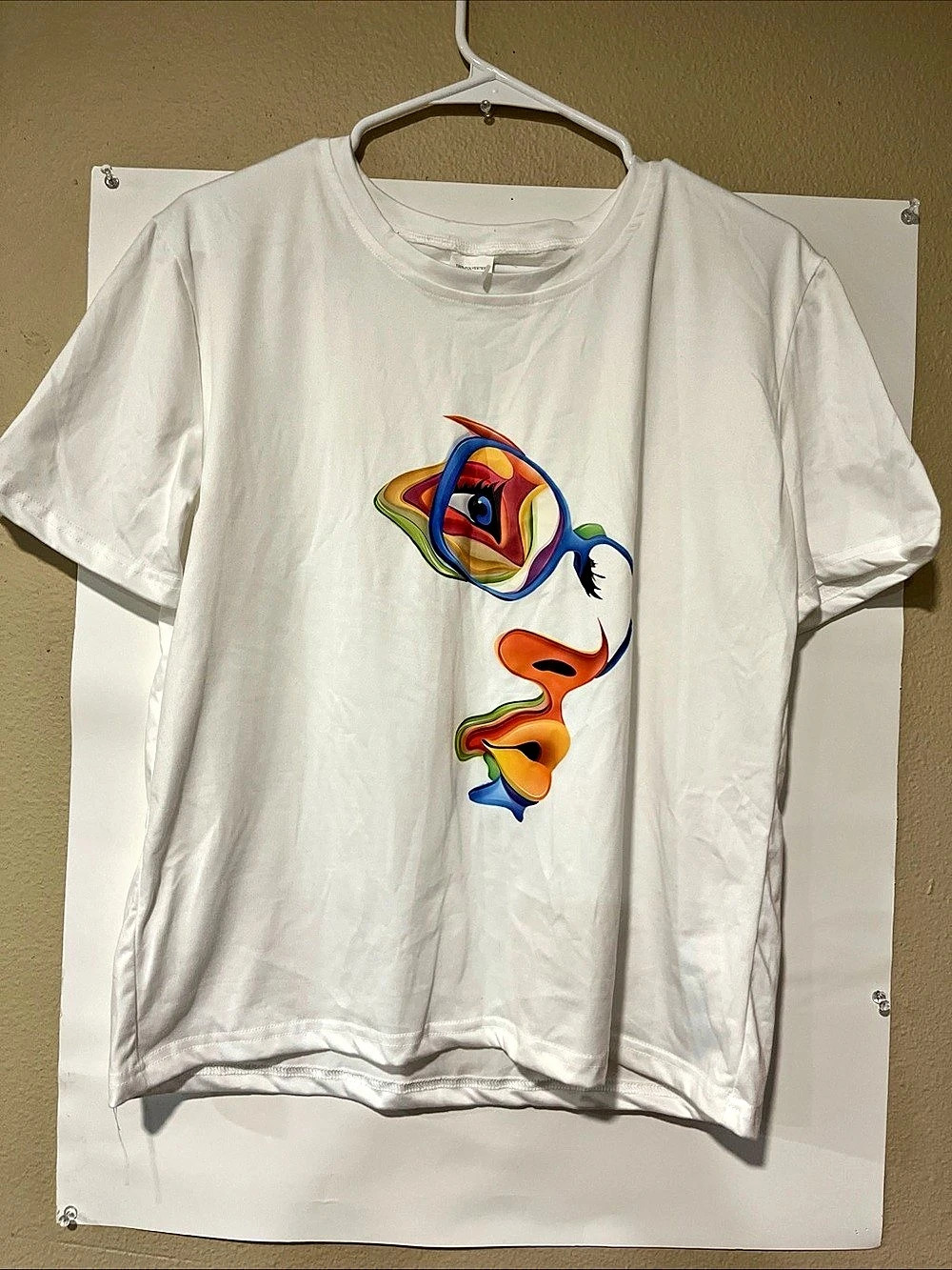 Colorful Graphic Short Sleeve Tee Size Large women